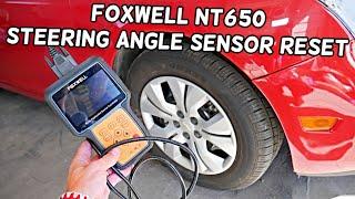 HOW TO CALIBRATE RESET STEERING ANGLE SENSOR ON A CAR with Foxwell NT650 OBD Scanner