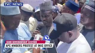 Kano APC Member Protest At INEC Office