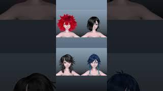 Hair set #3d #3danimation #hairstyle #vrchat #art #genshinimpact