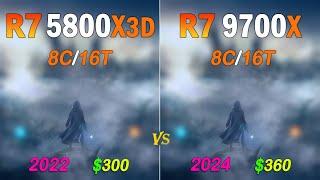 Ryzen 7 9700X vs Ryzen 7 5800X3D - How Much Performance Difference?