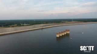 Fly Over Lake Murray, South Carolina.  Bird's Eye View!