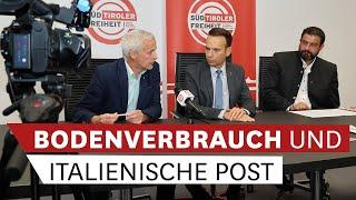 Pressekonferenz: Bodenversiegelung stoppen, Post verbessern!