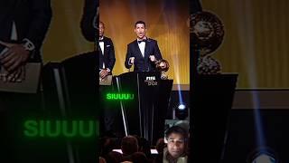 Messi Reacts Ronaldo Siuu at Ballon d'Or...‍#fifaballondor #football