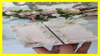 Luxury handmade wedding invitation, very elegant wedding cards, wedding invitations 2022#2