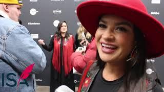 Actors Isabel Deroy-Olson, Tyler Tipton & Crystle Lightning at the "Fancy Dance" Sundance premiere