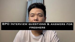 BPO interview questions & answers for freshers - viewers request