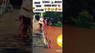 #brave #women #jumped into river #over the crocodile #lovely #crew #ytshorts