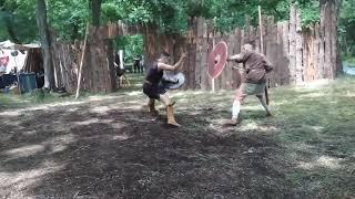 Cniva vs Diegilis (reenactment fight - Germanic warrior vs thracian warrior) Plovdiv, 2022