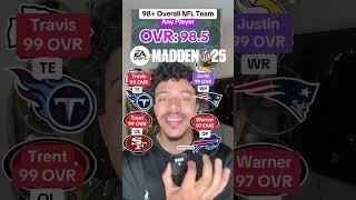 Build a 98+ Overall Team in Madden 25  #nfl #shorts