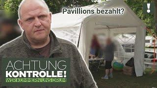 Pavillions angemeldet?  Rechnungs-Check auf dem Campingplatz! | Achtunf Kontrolle