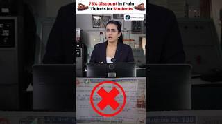 Get 75% Discount On Train Tickets!!! #shortsfeed #trainticket
