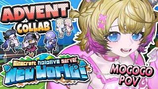 【NEW HOLOLIVE MINECRAFT COLLAB】fuzzy team taking down the dragon  #holoAdvent【MOCOCO POV／FUWAMOCO】
