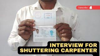 Interview for the Profile of Shuttering Carpenter | Interview for Gulf Jobs