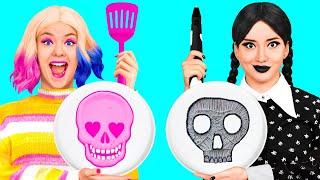 Fantastic 3d Pen vs Pancake Art Challenge with Wednesday Addams | Funny Challenges by BaRaDa