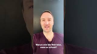 Warum ist es leise, wenn es schneit? // Schlauer in 1 Minute  -  #shorts