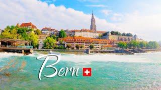 Bern 4K, the capital city of Switzerland, built around a crook in the Aare River