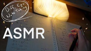 Quiet Calculus [note-taking ASMR] Taking notes on Embedded Derivatives in Differential Equations.