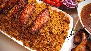 COOK MY CROWD PLEASING SMOKY PARTY JOLLOF RICE WITH ME ️#nanaabaskitchen