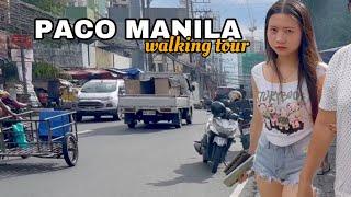 Street food and street scenes at Paco Manila Philippines [4k] walking tour