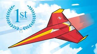 FLIES OVER 100 FEET!!! How to Make a Competition Winning Paper Airplane — Spike, by Ezra Craig