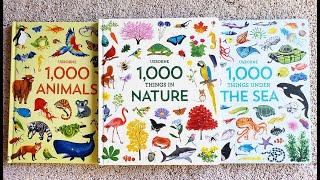 Usborne 1000 Things in Nature, 1000 Animals 1000, Things Under the Sea