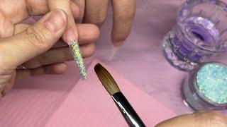 How to do acrylic nails for beginners | Step by Step Wedding Nails