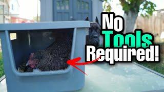 CHEAP And EASY DIY Nesting Box For Chickens! (No Tools Required!)