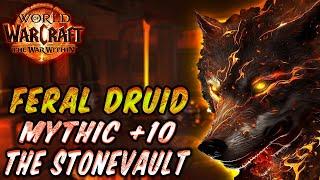 Feral Druid Dps - The War Within - POV - The Stonevault Mythic Key +10 - Build Claw #druid #feral