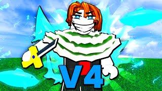 🟨 PEGUEI A RAÇA V4 COM LEVEL 1500 NO BLOX FRUIT PELA PRIMEIRA VEZ COM ROBUX INFINITO ATIVADO