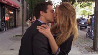 Gossip Girl | Carter & Serena Kiss scene. Sebastian Stan, Blake Lively