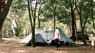 Leisurely weekend camping | Korea enjoy their summer camping in a deep valley