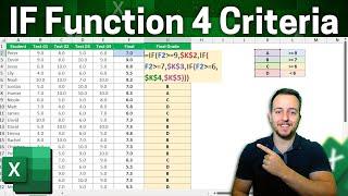 IF Function with 4 Criteria in Excel | IF Formula with many Conditions