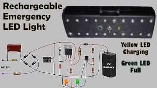 LED Emergency Light Circuit DIY | Rechargeable Torch Light | 4V Battery