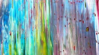 "Colors of You"  Colorful Gerhard Richter Inspired Abstract Painting Demonstration