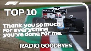 Top 10 F1 Radio Goodbyes