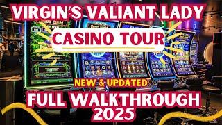 Virgin's Valiant Lady Full CASINO Tour | Brand NEW Walkthrough 2025 | ALL Slots & Table Games !!