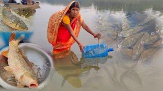 Rohu fish catching with big bottle by river|New fishing video,machhali pakdane ka sabse aasan tarika