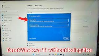 How to factory reset windows 11 without losing data