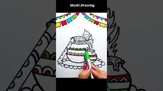 Matki Drawing Colour, #janmashtamidrawing, #flute, #krishna, #drawing, #shorts, #trending, #viral...