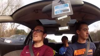 Singing in the car with some teammates!