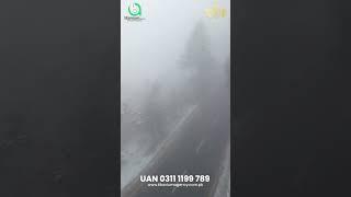 Snowfall Views from HSQ Tower Murree | Luxury Ready-to-Move Apartments in Murree