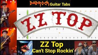 Can't Stop Rockin - ZZ Top - Guitar + Bass TABS Lesson