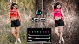 Lightroom Mobile AUTUMN BROWN Tone color grading tutorial + Free preset download - NSB Pictures