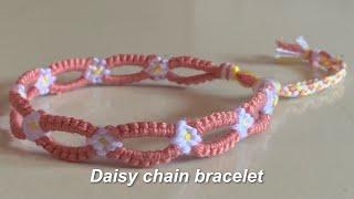 How to make daisy chain bracelet || yarnivora