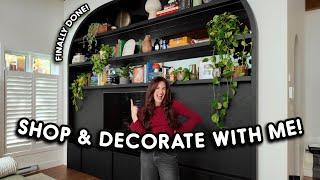 let's go home decor shopping & decorate my new bookshelf! (ft. my interior designer!)