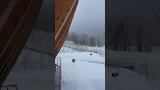 Avalanche caught on camera at sochi Mountain #shorts