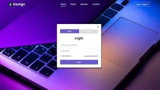 Create Website With Login & Registration Form in HTML CSS & JavaScript