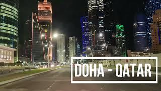 Night Driving in Doha, Qatar 4K | West Bay #doha #qatar #driving #4K