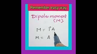 Trick-120) Easy way to remember dimensional formula of dipole moment | #shorts #ALLAH