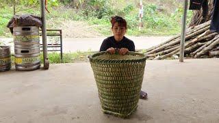 picking bamboo and knitting cribs /lý thị xuân single mom life